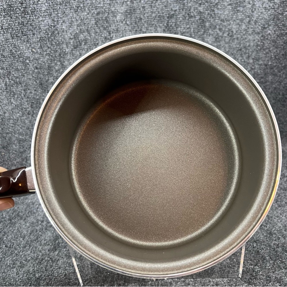 New Masterbilt By MIRRO 2 Quart Covered Saucepan Pan Pot Almond Brown Vintage - Picture 3 of 10